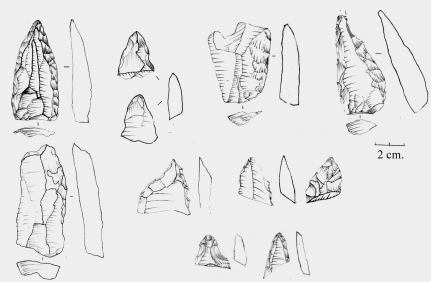 Figure 3 (Click to View): Middle Paleolithic tools from Anghilak Cave, Uzbekistan. (Drawing B. Sayfullaev).