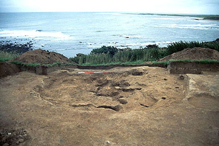 Figure 3 (Click to View): The Mesolithic hut during excavation.