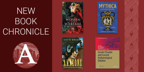 Covers of the 4 books reviewed with the text 'New Book Chronicle'